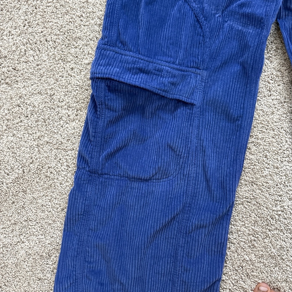 Urban outfitters extra wide cordory blue wide legged cargo pants size 27 - Picture 3 of 4